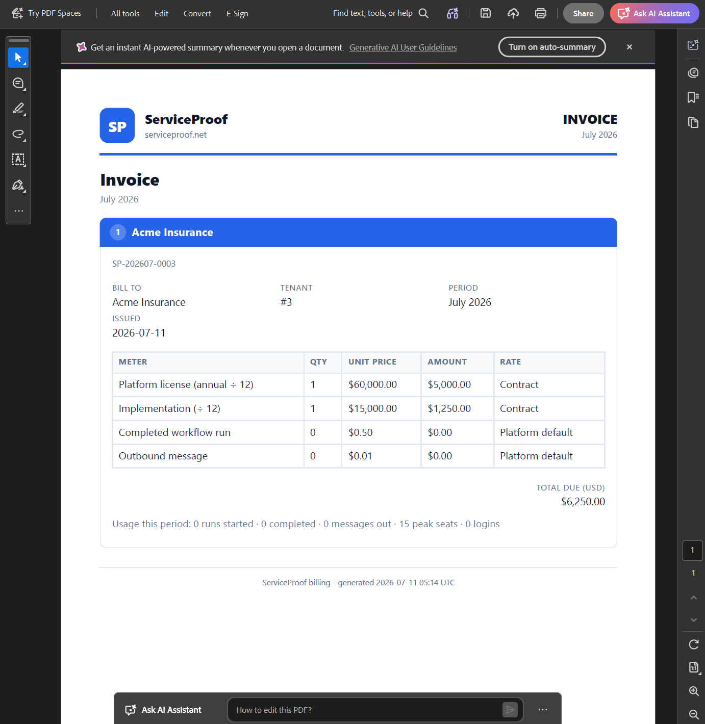 Billing & invoices