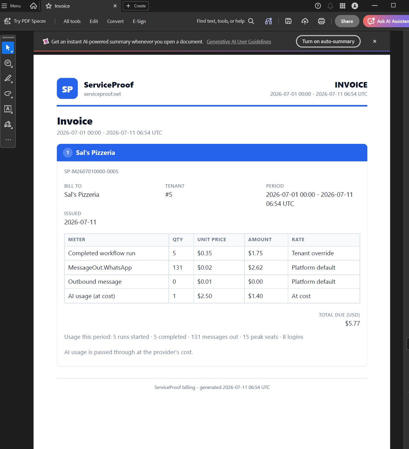 Billing & invoices