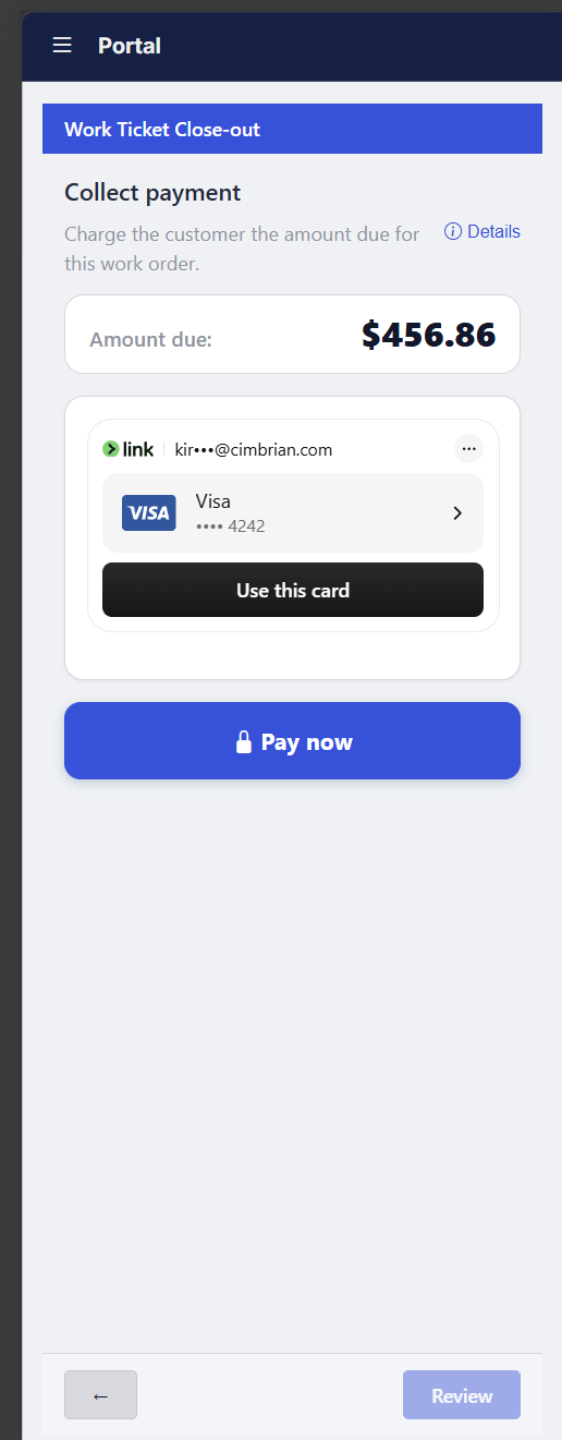 Payment over mobile for trades