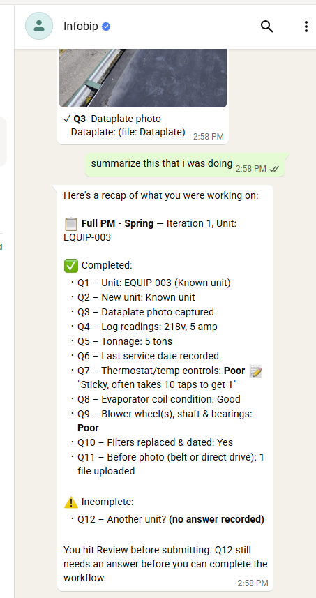 Real business over business messaging workflows