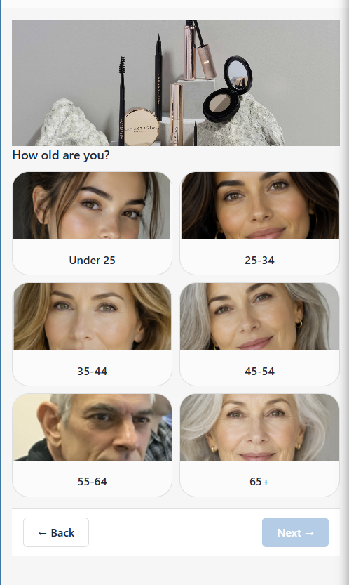 Skin quiz — new tenant to launched
